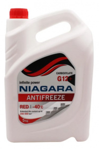 Антифриз карбоксилатный  G12+ красный 5 кг NIAGARA 1001001011
