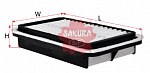 A1422 Фильтр воздушный Sakura